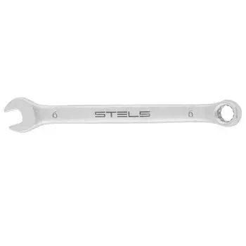 Ключ комбинированный, 6 мм, Crv, матовый хром