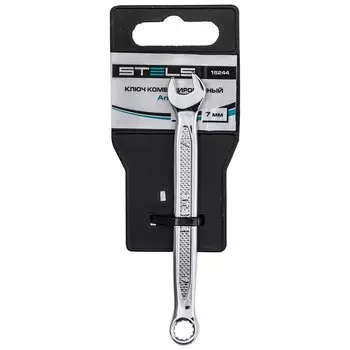 Ключ комбинированный, 7 мм, Crv, антислип