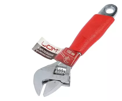 Ключ разводной лом, пластиковая рукоятка, 150 мм