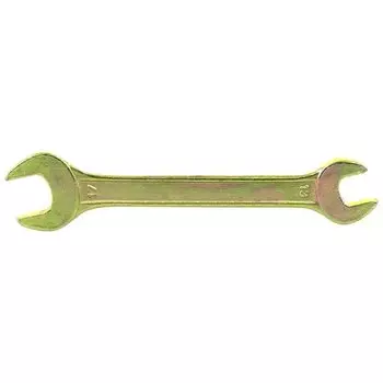 Ключ рожковый, 13 х 17 мм, желтый цинк