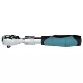 Ключ телескопический трещоточный 1/4, 150-200 мм, Crv, хромированная, двухкомпонентная рукоятка