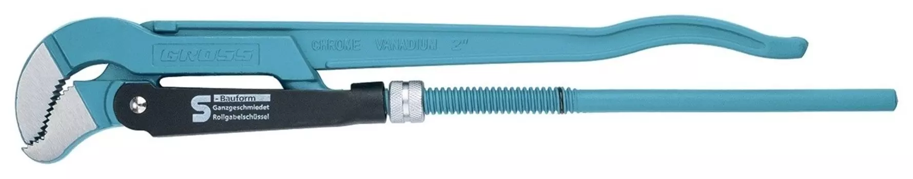 Ключ трубный рычажный 2, №3, цельнокованый, Crv, тип "S"