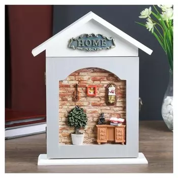 Ключница 6 крючков Кабинет 28х22х6,3 см