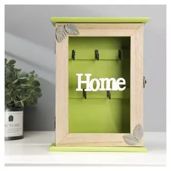 Ключница 6 крючков Листья 25,5х19х6 см