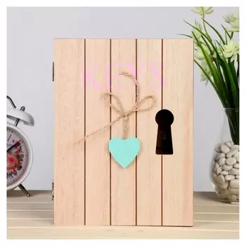 Ключница дерево двойная "Ключи от сердца" 24х18х5 см