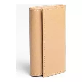 Ключница, длина 11,5 см, отдел на кнопке, 6 карабинов, цвет бежевый