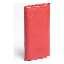 Ключница, длина 11,5 см, отдел на кнопке, 6 карабинов, цвет красный