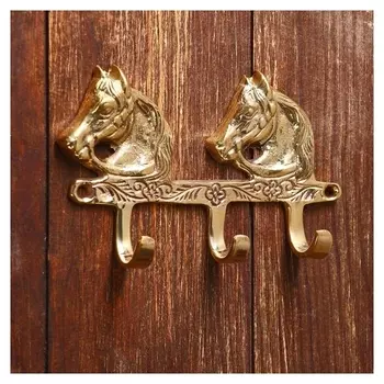 Ключница "Кони" латунь 14х9х2 см