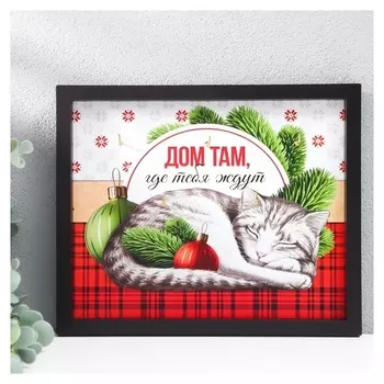 Ключница открытая "Кот. Дом" 27х22х1,5 см