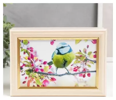 Ключница "Синица" дуб молочный 15х21 см