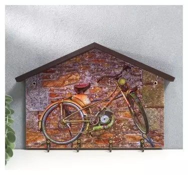 Ключница "Зелёный велосипед" 19х28 см