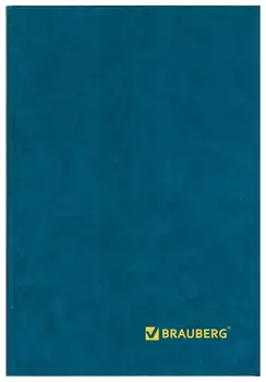 Книга учета 208 л., клетка, твердая, бумвинил, блок офсет, А4 (200х290 мм), Brauberg, 130184