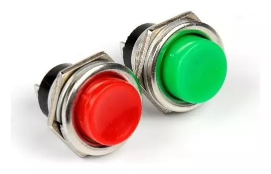 Кнопка - выключатель круглая, без подсветки