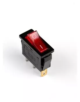 Кнопка - выключатель, прямоугольный, с подсветкой