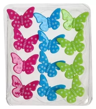 Кнопки канцелярские силовые в форме бабочек, 12 штук, Devente Butterfly