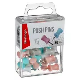 Кнопки силовые цветные 30шт Berlingo, пласт/уп с европодв, 285393