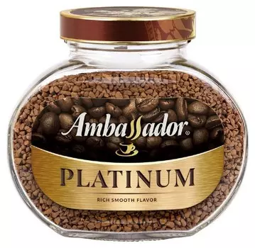 Кофе Ambassador Platinum раств., 95г стекло