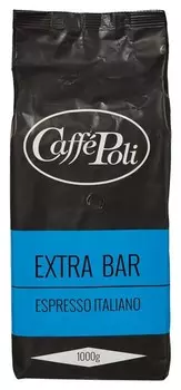 Кофе Caffe Poli Extra Bar в зернах, 1 кг.