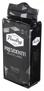 Кофе Paulig Presidentti Black молотый, 250г