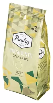 Кофе Paulig Presidentti Gold в зернах, 250г