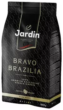 Кофе в зернах Jardin (Жардин) "Bravo Brazilia", натуральный, 1000 г, вакуумная упаковка, 1347-06