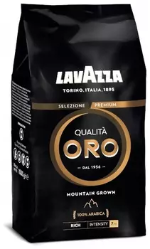 Кофе в зернах Lavazza "Qualita Oro Mountain Grown", арабика 100%, 1000 г, вакуумная упаковка, 1334