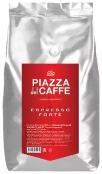 Кофе в зернах Piazza DEL Caffe "Espresso Forte" натуральный, 1000 г, вакуумная упаковка, 1097-06