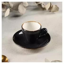 Кофейная пара Balance, чашка 75 мл, блюдце D=12 см, цвет графит