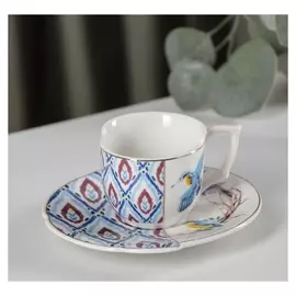 Кофейная пара «Дабл», чашка 90 мл, блюдце D=12,8 см