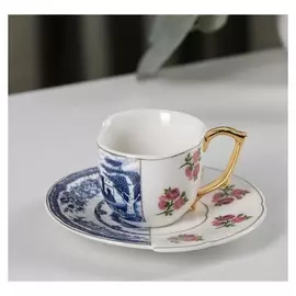 Кофейная пара «Дабл», чашка 90 мл, блюдце D=12,8 см