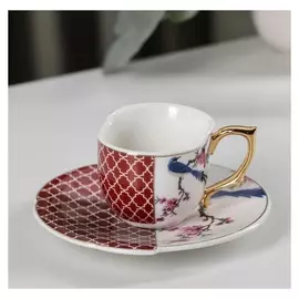 Кофейная пара «Дабл», чашка 90 мл, блюдце D=12,8 см