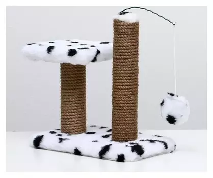 Когтеточка для котят двойная, 30 х 20 х 34 см, джут, далматинец