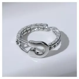 Кольцо "Булавка" тренд, цвет серебро, безразмерное