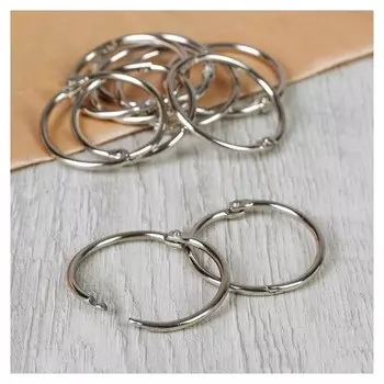 Кольцо для карниза, D = 35/38 мм, 10 шт, цвет серебряный