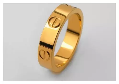 Кольцо "Гайки", цвет золото, размер 17