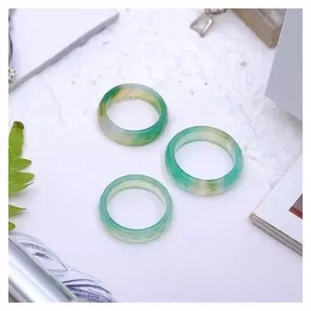 Кольцо гранёное "Хризопраз" 6мм, размер