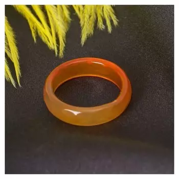 Кольцо гранёное Сердолик, размер 17-20