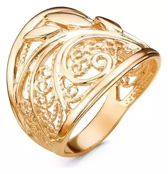 Кольцо "Лавра", позолота, 17 размер