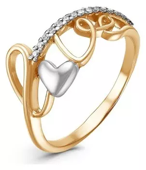 Кольцо Love, позолота, 16,5 размер