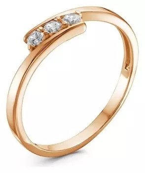 Кольцо "Молния", позолота, 17 размер