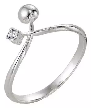 Кольцо "Очарование" поэзия, посеребрение с оксидированием, 17 размер