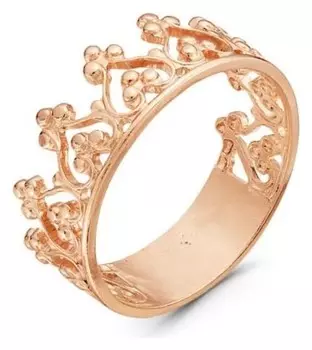 Кольцо позолота "Корона", 19 размер