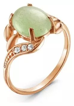 Кольцо позолота "Нефрит", 18 размер