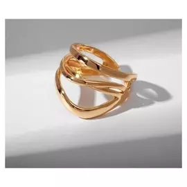 Кольцо "Тренд" линии, цвет золото, безразмерное