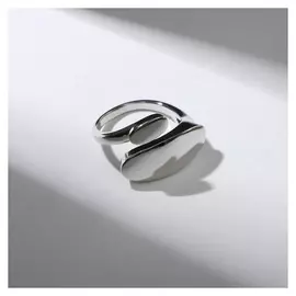 Кольцо "Тренд" плита, цвет серебро, безразмерное