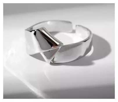 Кольцо "Тренд" пряжка, цвет серебро, безразмерное