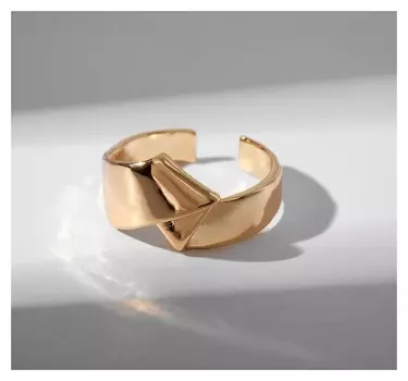 Кольцо "Тренд" пряжка, цвет золото, безразмерное