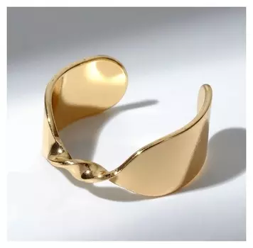 Кольцо "Завитки", цвет золото, безразмерное