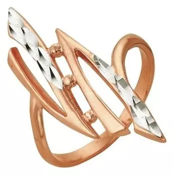 Кольцо "Зигзаг", позолота, 20 размер