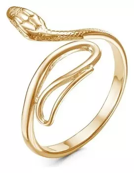 Кольцо "Змея" петля, позолота, безразмерное